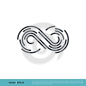 Infinity, Infinite, Endless Symbol Icon Vector Logo Template Illustration Design. Vector EPS 10