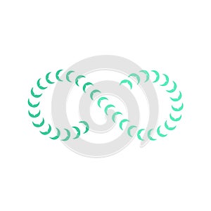Infinity leaf logo vector. Green leaves