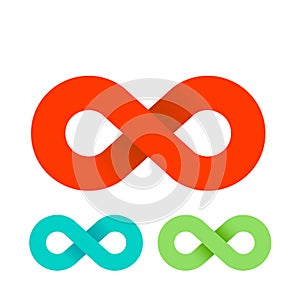 Infinity limitless loop sign, logo, vector illustration photo