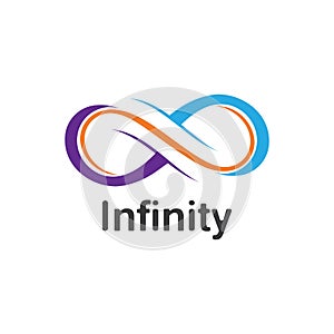 Infinity logo design inspiration vector illustration template icon