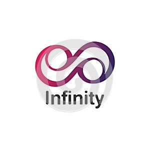 Infinity logo design inspiration vector illustration template icon