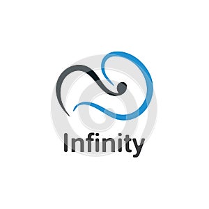 Infinity logo design inspiration vector illustration template icon