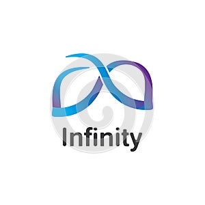 Infinity logo design inspiration vector illustration template icon