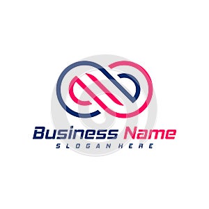 Infinity logo design vector. Nolimit logo design template concept