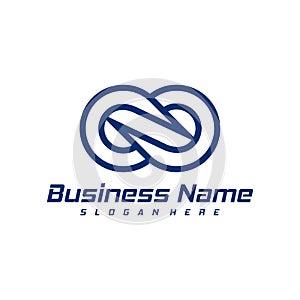 Infinity logo design vector. Nolimit logo design template concept