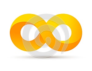 Infinity logo symbol vector sign. Infinite loop icon endless eternity element