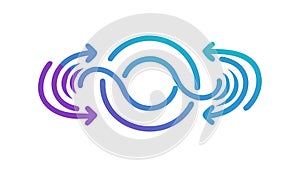 Infinity Loop Arrow Vector Icon, vector design Generative AI