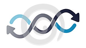 Infinity Loop Arrows Cycle Vector Symbol, vector design Generative AI