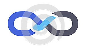 Infinity Loop Chain: Endless Connection Vector Icon, vector design Generative AI
