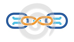 Infinity Loop Chain Link Icon, vector design Generative AI