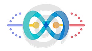 Infinity Loop Colorful Abstract, vector design Generative AI