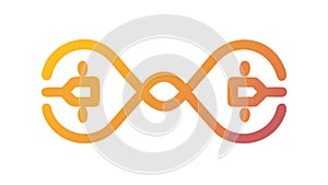 Infinity Loop Connection Icon for Continuous Data Flow, vector design Generative AI