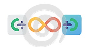 Infinity Loop Connection Logo Icon, vector design Generative AI