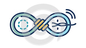 Infinity Loop Data Flow, Continuous Process Icon, vector design Generative AI