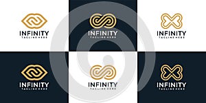 Infinity loop monogram limitless logo collection