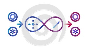 Infinity Loop Process Cycle Icon, vector design Generative AI