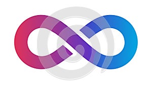Infinity Loop Symbol Gradient Color Art, vector design Generative AI