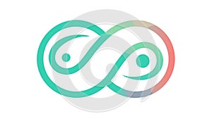 Infinity Loop Symbol Icon Vector Illustration in Flat Style, vector design Generative AI