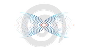 Infinity Loop Wireframe Abstract Art, vector design Generative AI