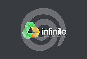 Infinity Looped Triangle Logo vector Energy Techno