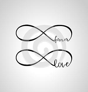 Infinity love and forever symbol.