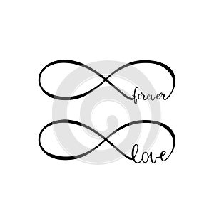 Infinity love and forever symbol.