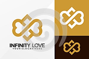 Infinity Love Logo Design, Brand Identity logos vector, modern logo, Logo Designs Vector Illustration Template
