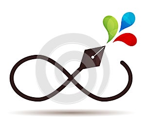 Infinity pen icon