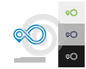 Infinity Point logo vector template, Creative Infinity logo design concept
