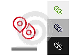 Infinity Point logo vector template, Creative Infinity logo design concept