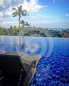 Infinity pool in Bali photo
