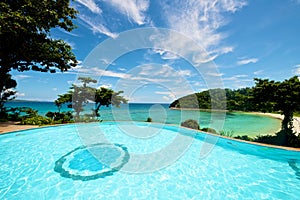 Infinity pool vacation on Boracay resort