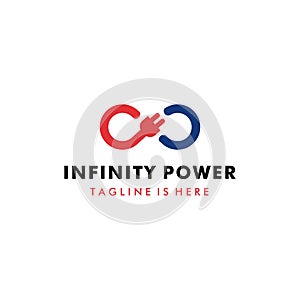 Infinity Power Logo template designs vector illustration
