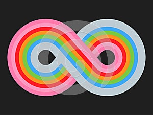 Infinity rainbow logo