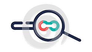 Infinity Search and Discovery Icon, vector design Generative AI