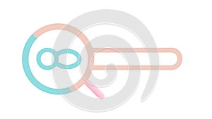 Infinity Search Icon for Endless Exploration, vector design Generative AI