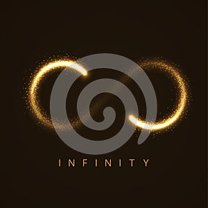 infinity sign from glittering stras photo