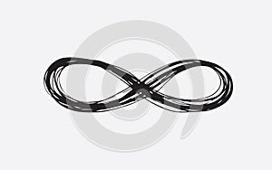 Infinity sign hand drawn illustration