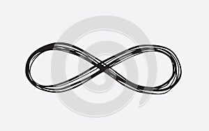 Infinity sign hand drawn illustration