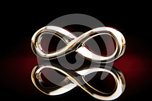 infinity sign with a heart on the infinity symbol, symbolizing love