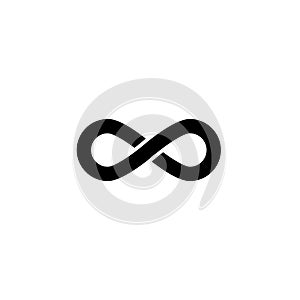 Infinity sign icon vector isolated on white