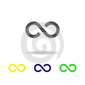 Infinity sign multicolor icon. Element of web icons. Signs and symbols icon for websites, web design, mobile app on white backgro