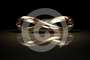 infinity sign with a reflection, creating the illusion of endlessness photo
