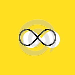 Infinity sign simple vector icon illustration