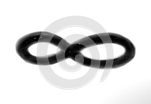 Infinity sign with universe stars 3d illustration