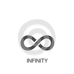 Infinity sign vector icon. Trendy flat design style
