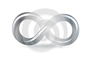 Infinity silver love symbol icon vector