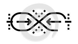 Infinity Symbol with Arrows, Endless Loop, Continuous Process, vector design Generative AI