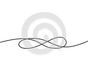 Infinity symbol. Continuous line drawing icon