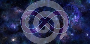 Infinity Symbol Deep Space Banner